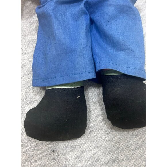 Raggedy Andy Doll Plush Stuffed Cloth Toy For Kids One Arm Handmade Blue/White - Picture 8 of 9